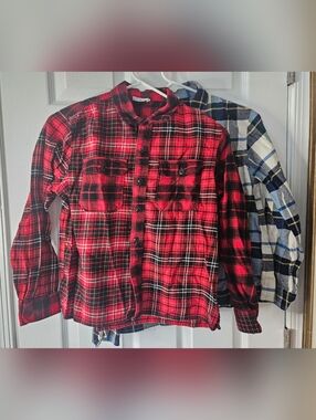 Gap Flannel Shirts.  Lot Of Two.  Boy's Size 12